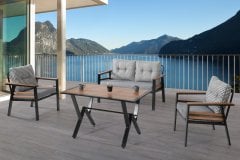 LÜX LELEZAR 2+1+1+MASA  DEMONTE BAHÇE BALKON MOBİLYASI
