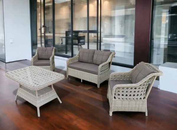 NOVA Rattan Örgü Bahçe Mobilyası Takımı (2+1+1+Masa)